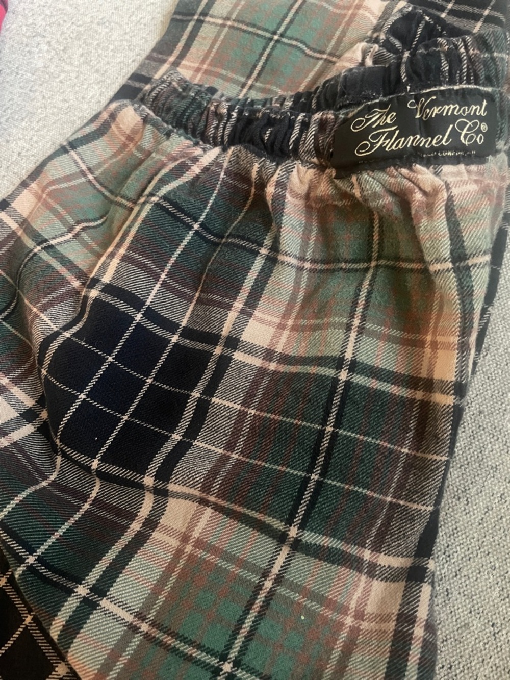 The Vermont Flannel Co. Kids Plaid Flannel Pants - Green/Tan/Black